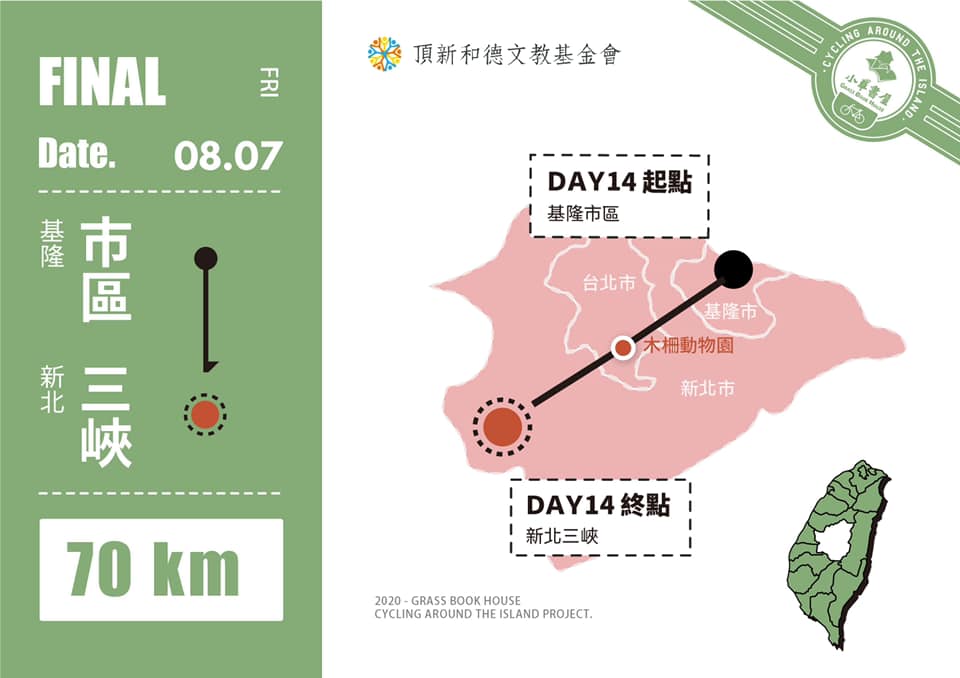 本日行程：基隆市區到新北三峽，就在今天青草勇士們完成了環島旅程，平安的回到三峽，感謝全體人員的努力，以及祖師爺的庇佑！謝謝最強主持人與小草老師們的籌劃，在過程中深深感受孩子們的成長，就像一隻隻小龍蝦在努力長大的過程中，都必須承受茁壯的痛，才能長出堅硬的殼。 | 小草書屋∞青草職能學苑